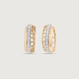 Stellar Edge Diamond Hoop Earrings,,hi-res view 4