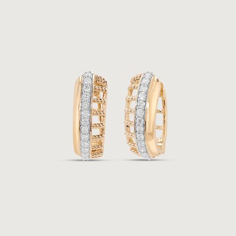 Stellar Edge Diamond Hoop Earrings