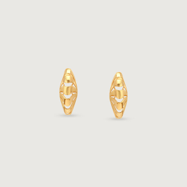 Sculptural Radiant Gold Stud Earrings,,hi-res image number null