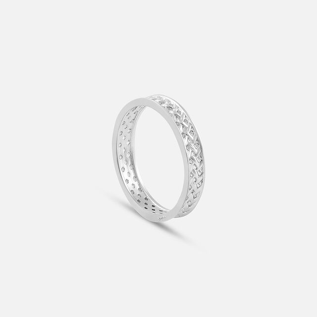 Sleek Geometric Silver Finger Ring,,hi-res image number null