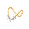 18KT Yellow And White Gold Diamond Studded Vanki Ring,,hi-res view 1
