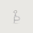 Refined Initial P Silver Charm,,hi-res view 3