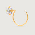14KT Yellow Gold Diamond Nose Pin,,hi-res view 3
