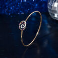 Spiral Grace Gold & Diamond Bangle,,hi-res view 1