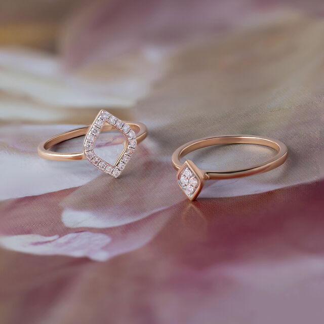 Vintage Glam Gold & Diamond Finger Ring,,hi-res image number null