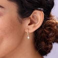 Playful Bubbly Pearl Hoop Earrings,,hi-res view 2