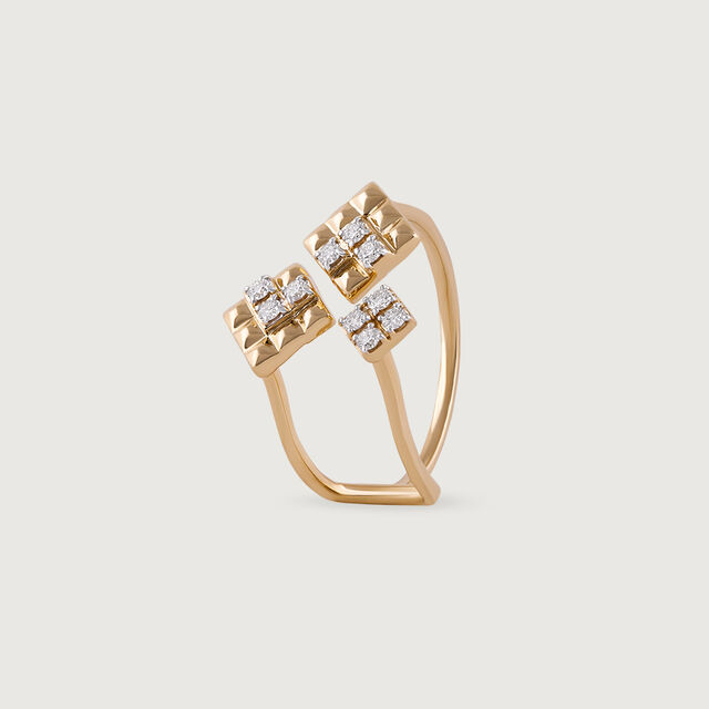 Sequin Dazzle Gold & Diamond Finger Ring,,hi-res image number null
