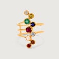 Chic Fusion 14KT Navaratna Finger Ring,,hi-res view 3
