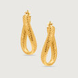 Spiral Glow 18KT Gold Hoop Earrings,,hi-res view 3