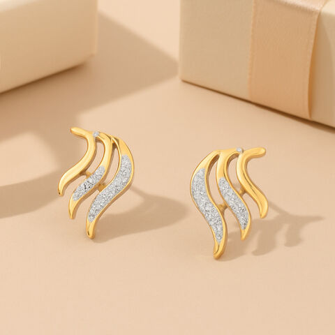 Groovy Glint Diamond Earrings