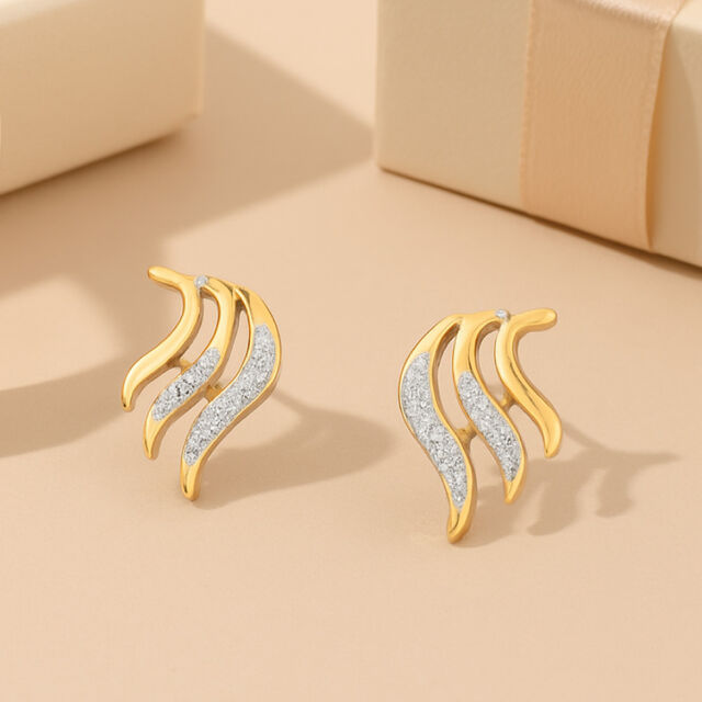 Groovy Glint Diamond Earrings,,hi-res image number null
