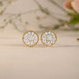 Dazzling Bloom Gold & Diamond Stud Earrings,,hi-res view 1