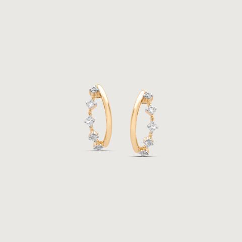 Effortless Spark Diamond Hoop Earrings