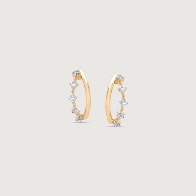 Effortless Spark Diamond Hoop Earrings,,hi-res image number null