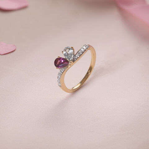Rosy Toi et Moi Diamond & Gold Ring