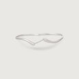 Sleek Contoured Silver Bangle,,hi-res view 5