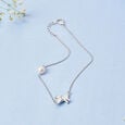Chic Timeless Peral Silver Anklet,,hi-res view 1