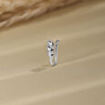 Sassy Sleek Silver Nose Pin,,hi-res view 1