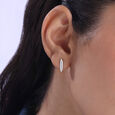 Classic Glow Silver Drop Earrings,,hi-res view 2