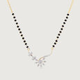 Floral Radiance Gold and Diamond Mangalsutra,,hi-res view 3