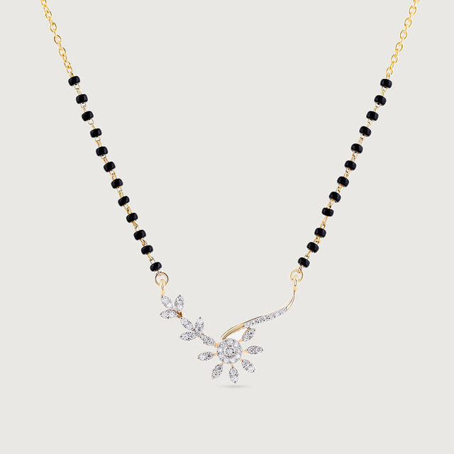 Floral Radiance Gold and Diamond Mangalsutra,,hi-res image number null