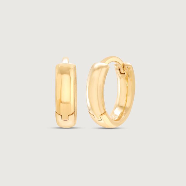 Chic Bloom Gold Hoop Earrings,,hi-res image number null