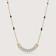 Radiant Arc 14 Kt Gold and Diamond Mangalsutra,,hi-res view 3