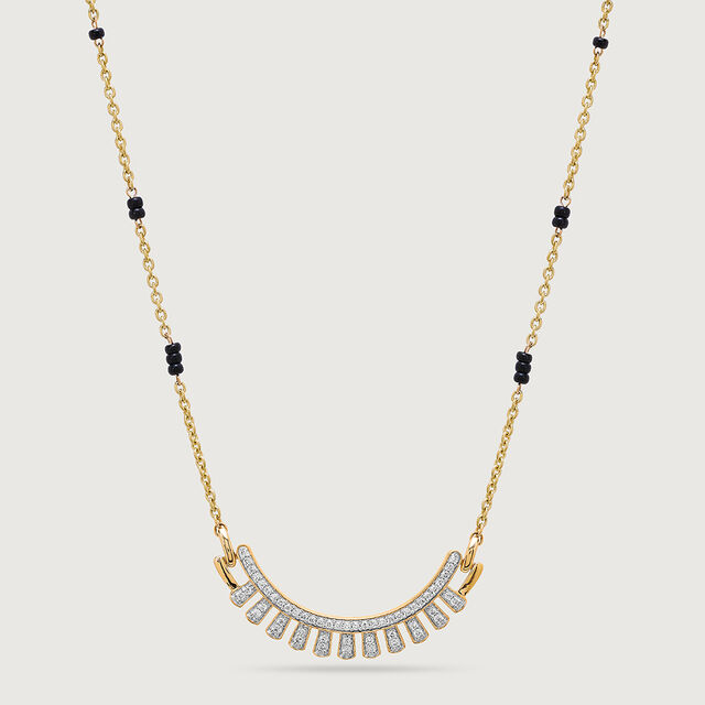 Radiant Arc 14 Kt Gold and Diamond Mangalsutra,,hi-res image number null