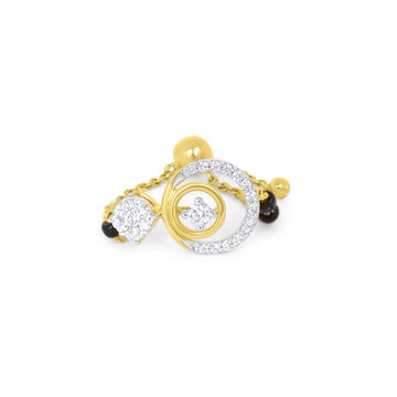 14kt Yellow Gold Lock Your Love with Diamond Finger Mangalsutra