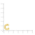 Mia by Tanishq 14KT Yellow Gold Hoop Earrings with Openwork And Floral Design,,hi-res view 4
