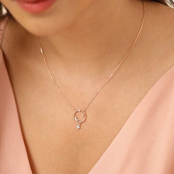 Moonlit Stardust 18KT Pendant with Chain