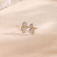 Architectural Poised Diamond Platinum Gold Stud Earrings,,hi-res view 1