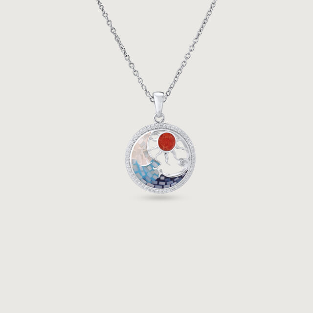 Mother of Pearl Sunny Silver Pendant,,hi-res image number null