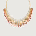 Sunset Spectrum Sapphires & Diamond Necklace,,hi-res view 4