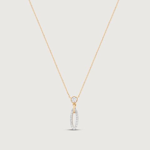 Halo Drift Diamond Necklace