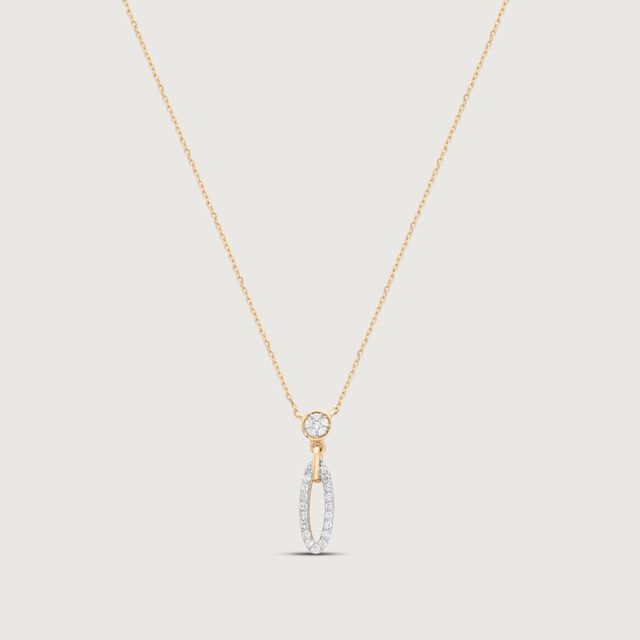 Halo Drift Diamond Necklace,,hi-res image number null