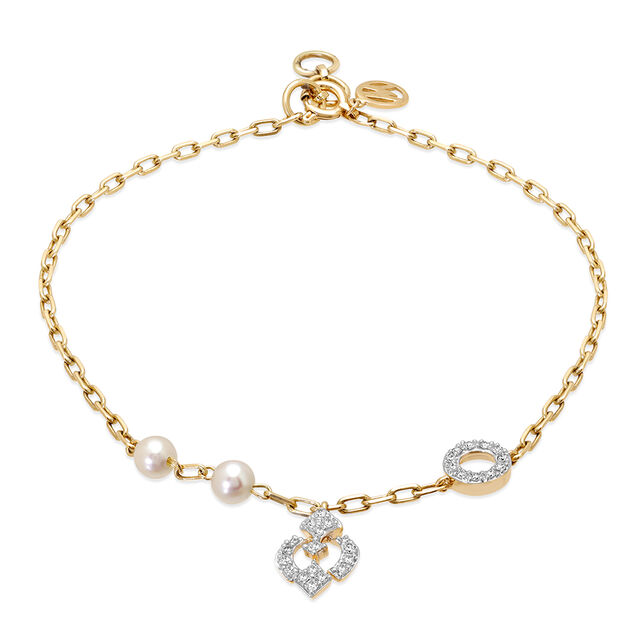14KT Yellow Gold A Timeless Duo Pearl Bracelet,,hi-res image number null