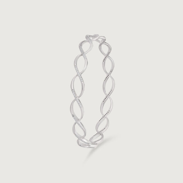 Infinity Flow Silver Bangle,,hi-res image number null