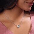 Starry Ocean Silver Necklace,,hi-res view 2