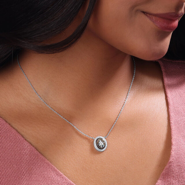 Starry Ocean Silver Necklace,,hi-res image number null
