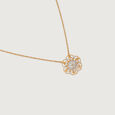 Ornate Bloom Gold & Diamond Necklace,,hi-res view 4