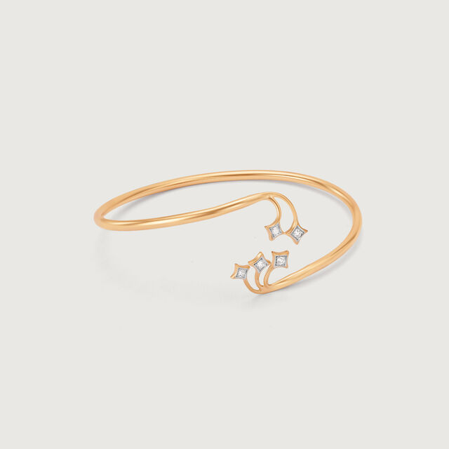 Twinkling Stars 14KT Diamond Bangle,,hi-res image number null