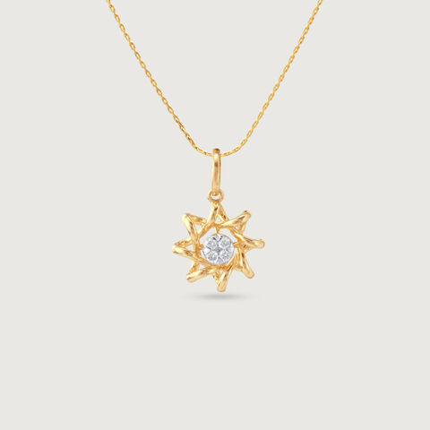 Serene Petal Diamond Pendant
