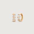 Electric Ziggle Diamond Hoop Earrings,,hi-res view 4