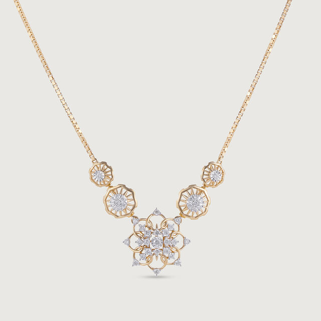Crochet Glow Gold and Diamond Necklace,,hi-res image number null
