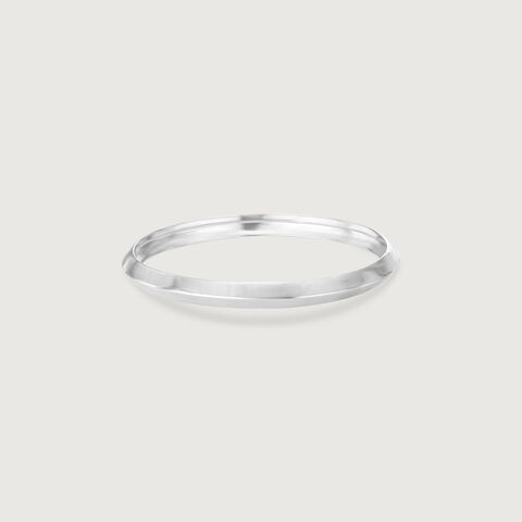 Angular Ridge Silver Kada