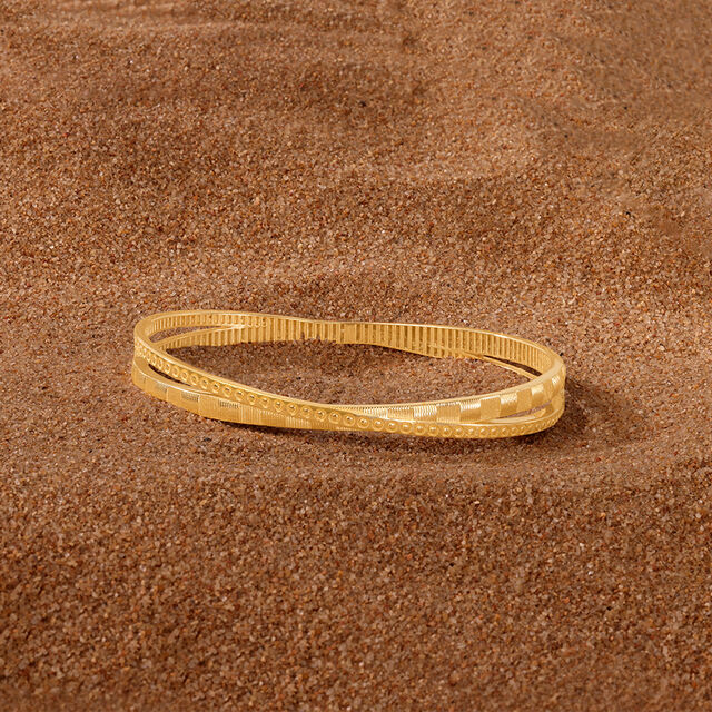 Sleek Minimal Gold Bangle,,hi-res image number null