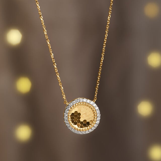 Radiant Textured Diamond Necklace,,hi-res image number null