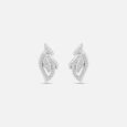 Enchanting Feather Silver Studs Earrings,,hi-res view 3
