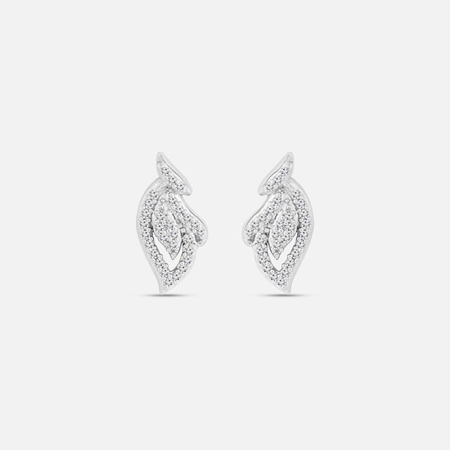 Enchanting Feather Silver Studs Earrings,,hi-res image number null